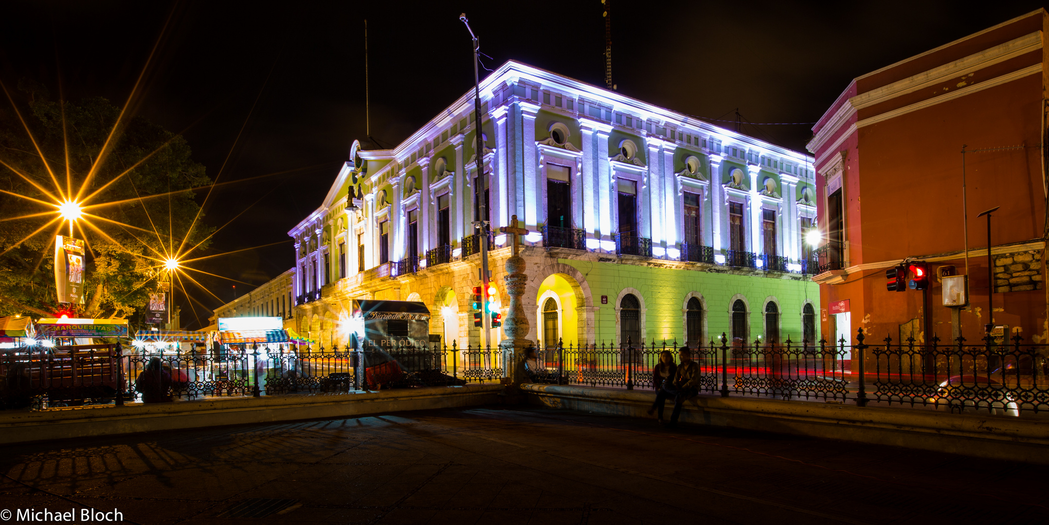 Nachtaufnahme in Merida Mexiko