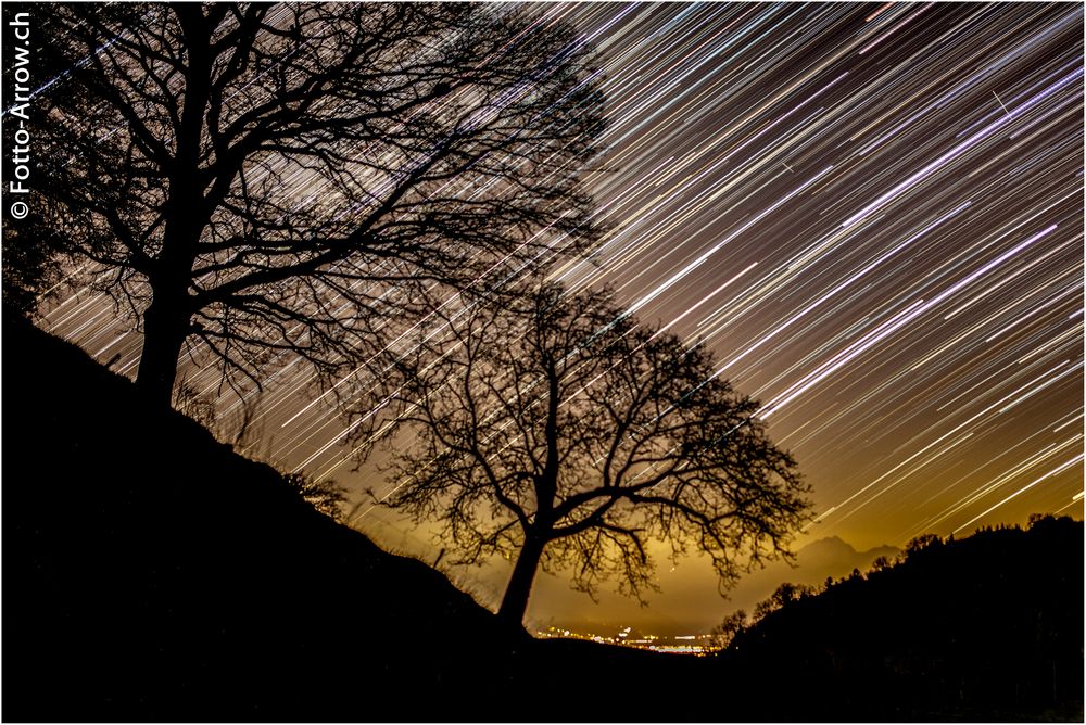 Nachtaufnahme mit und ohne Startrail was gefällt besser?