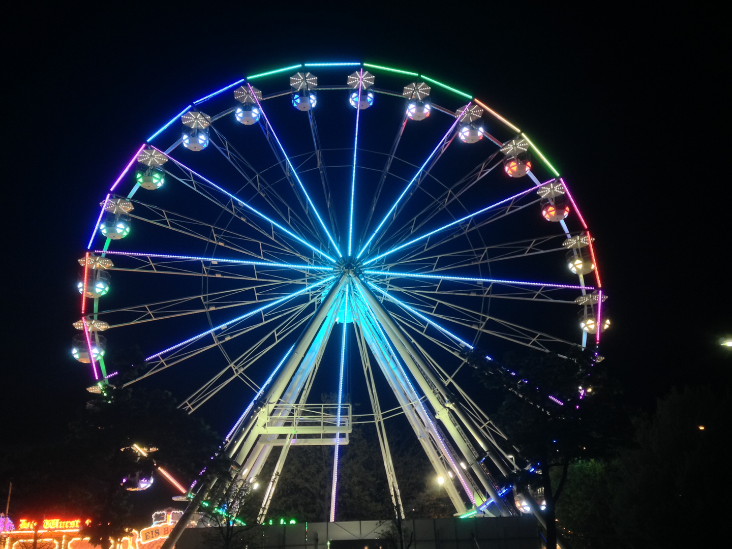 Nachtaufnahme Riesenrad