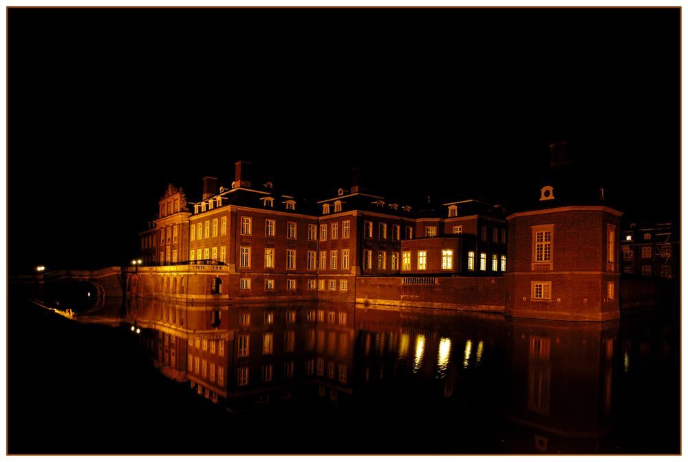 Nachtaufnahme vom Wasserschloss Nordkirchen.