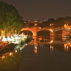 Nachtaufnahme von Ponte Sant Angelo Richtung Ponte Umberto - Roma