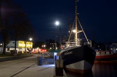 Nachtaufname im Laboer Hafen