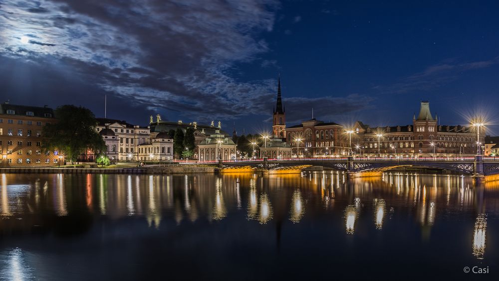 Nachtblick auf Gamla Stan