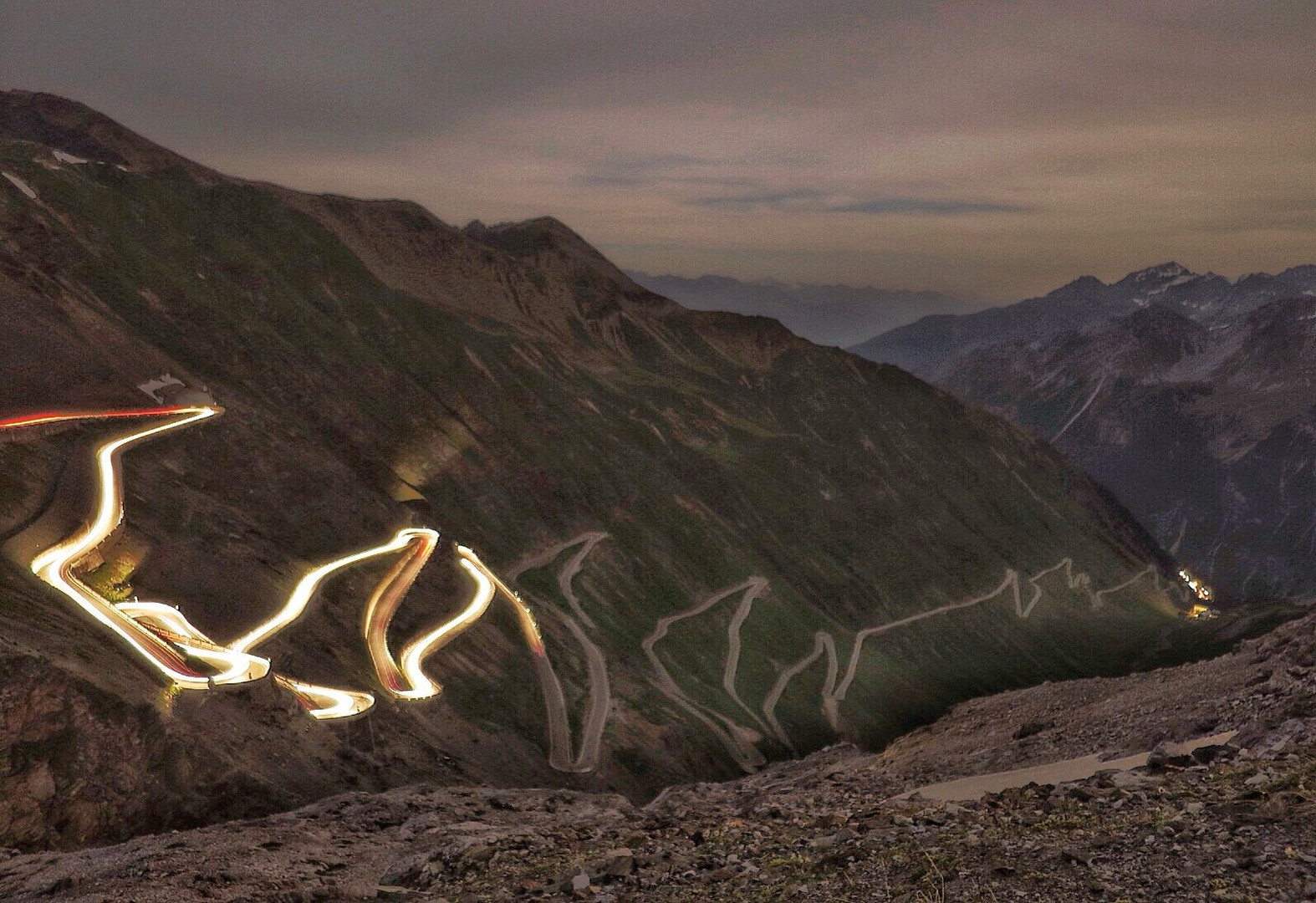 Nachtfahrt am Stilfser Joch