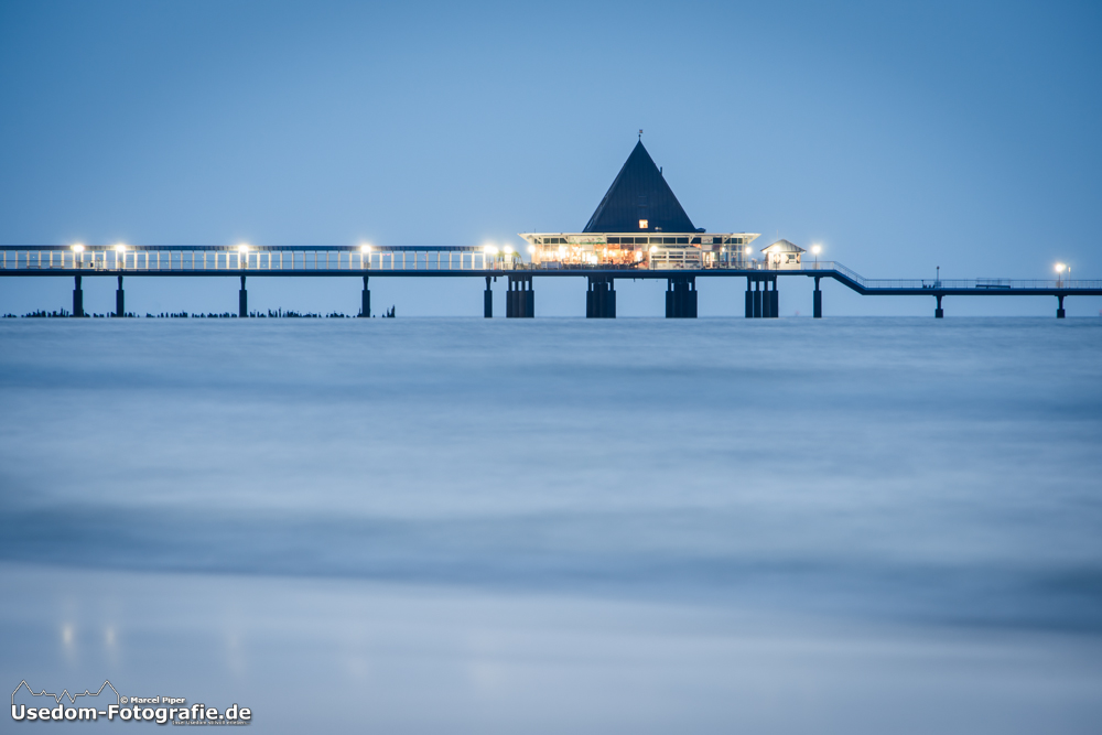 Nachtfoto von der Seebrücke Heringsdorf um 22:30 am 13.07.2013