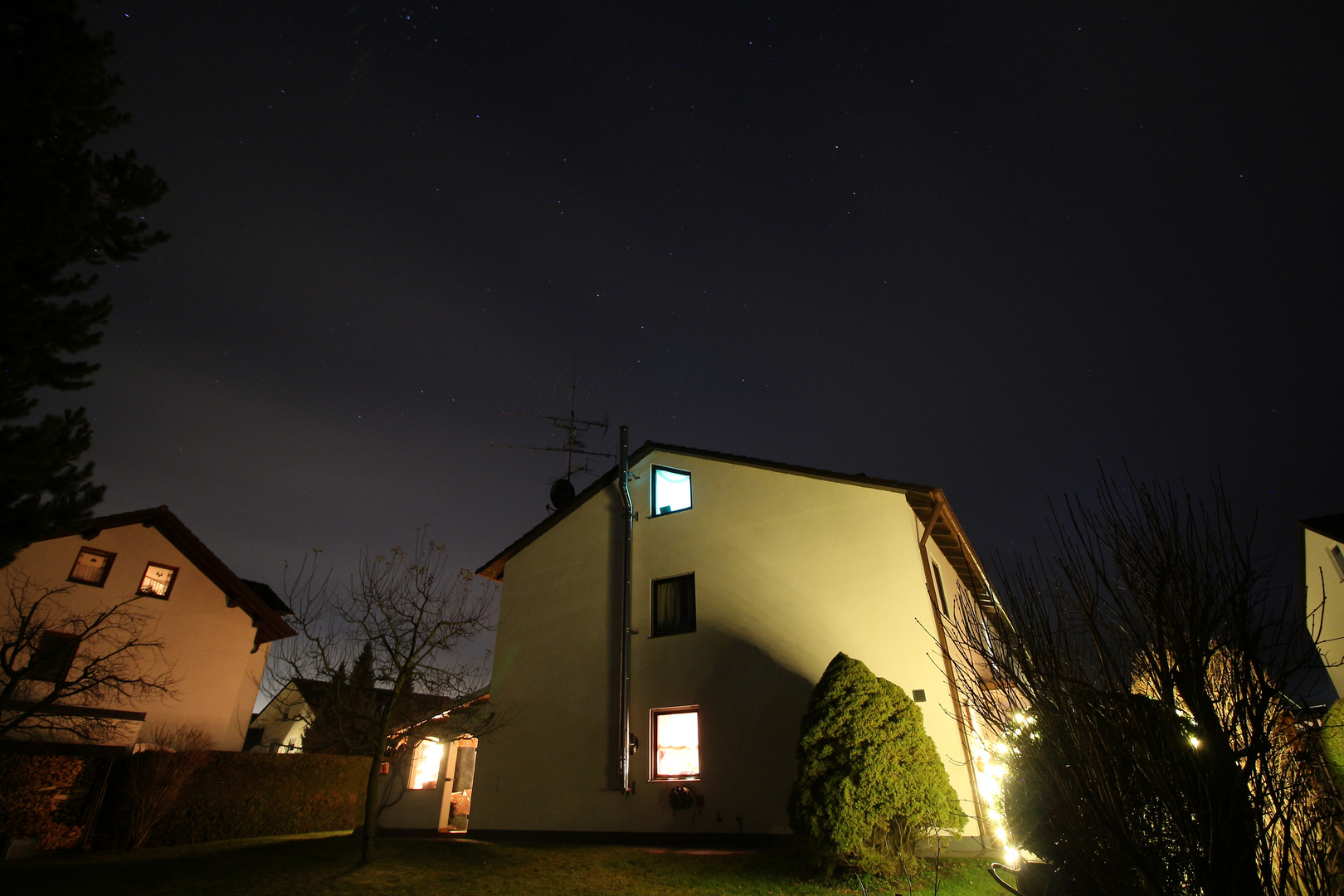 Nachtfoto von meinem Haus