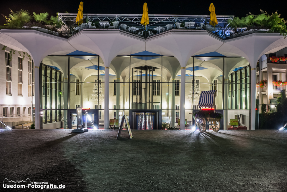 Nachtfoto von vom Kaisersaal des Maritim Hotel Kaiserhof in Heringsdorf am 15.08.2013