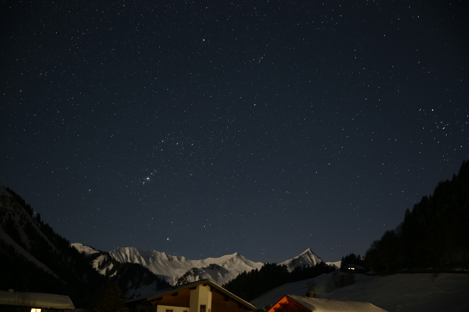 Nachthimmel im Kleinwalsertal