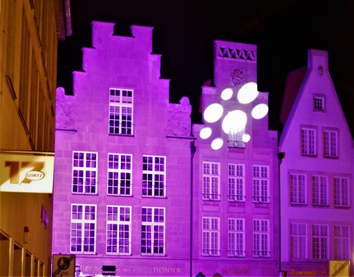 Nachtillumination in Münsters "Guter Stube"