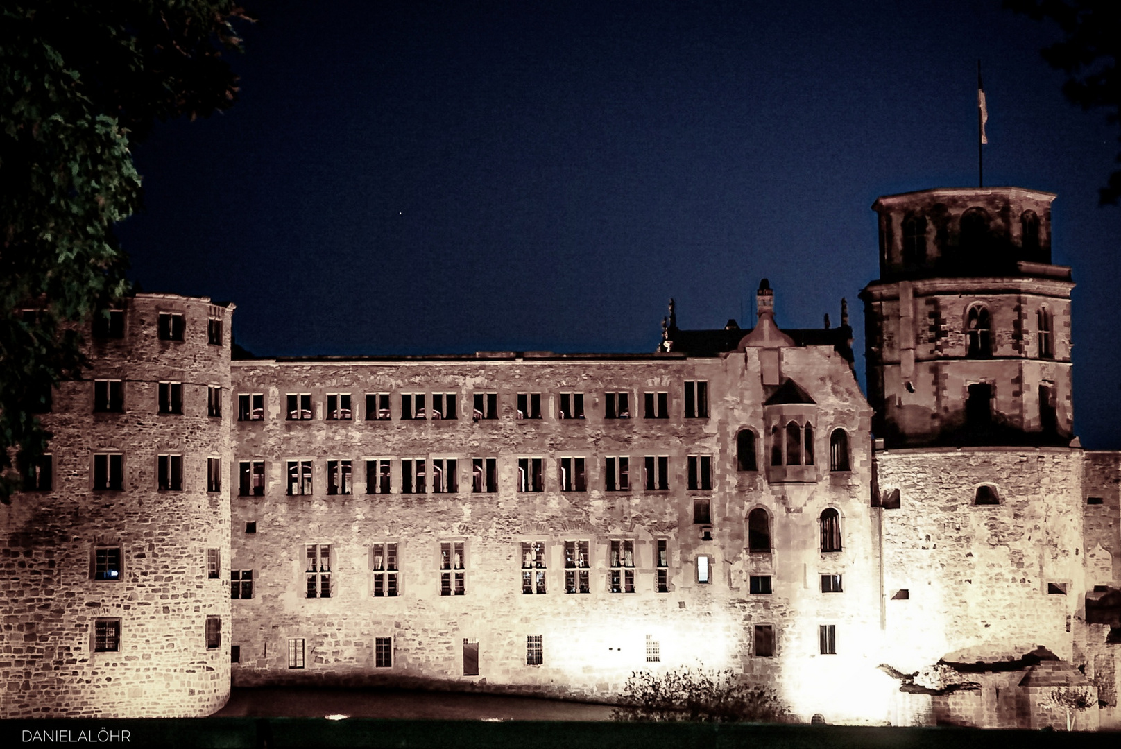 Nachtimpression Schloss Heidelberg 