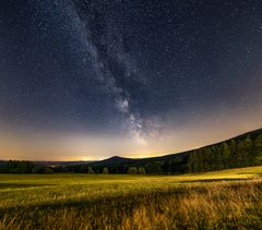 Nachtlandschaft am Aussichtspunkt Sudetenblick