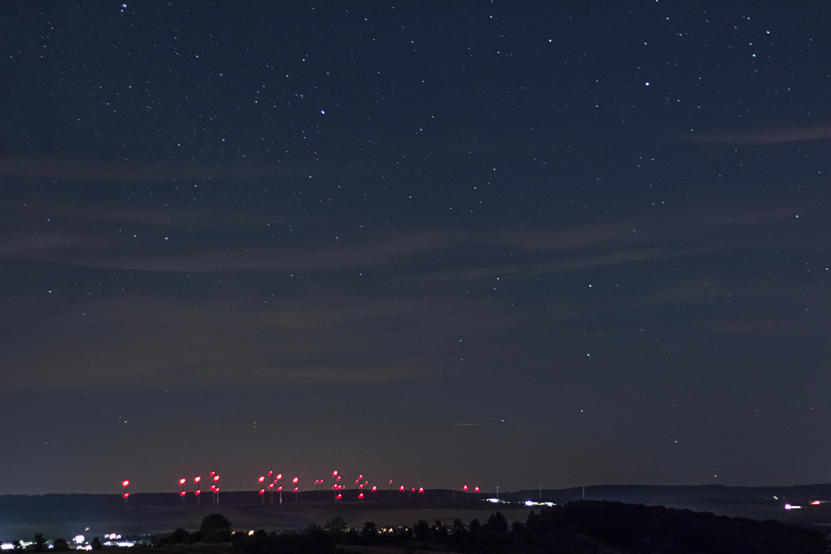 Nachtlandschaft mit Sternenhimmel