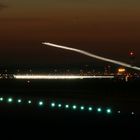 Nachtlandung am Flughafen Frankfurt