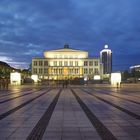 Nachtleben auf dem Augustusplatz in Leipzig