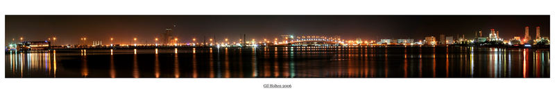 Nachtpanorama aus den Vereinigten Emiraten.