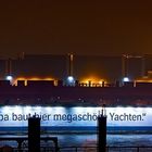 Nachtpanorama Trockendock Hafen Hamburg