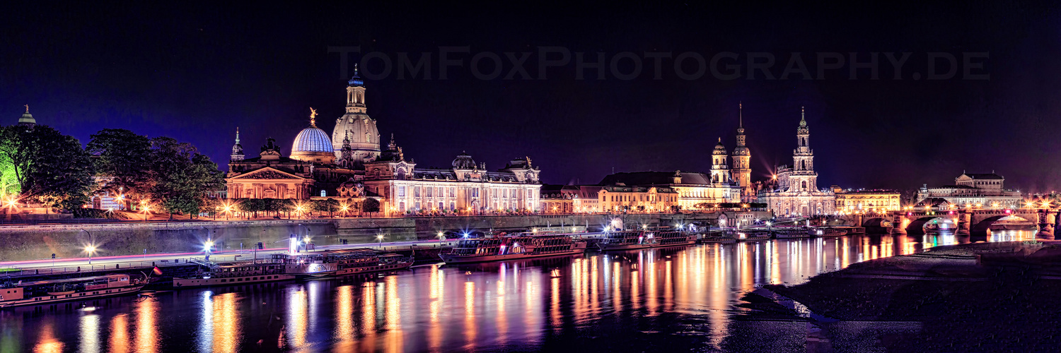 Nachtpanorama von Dresden