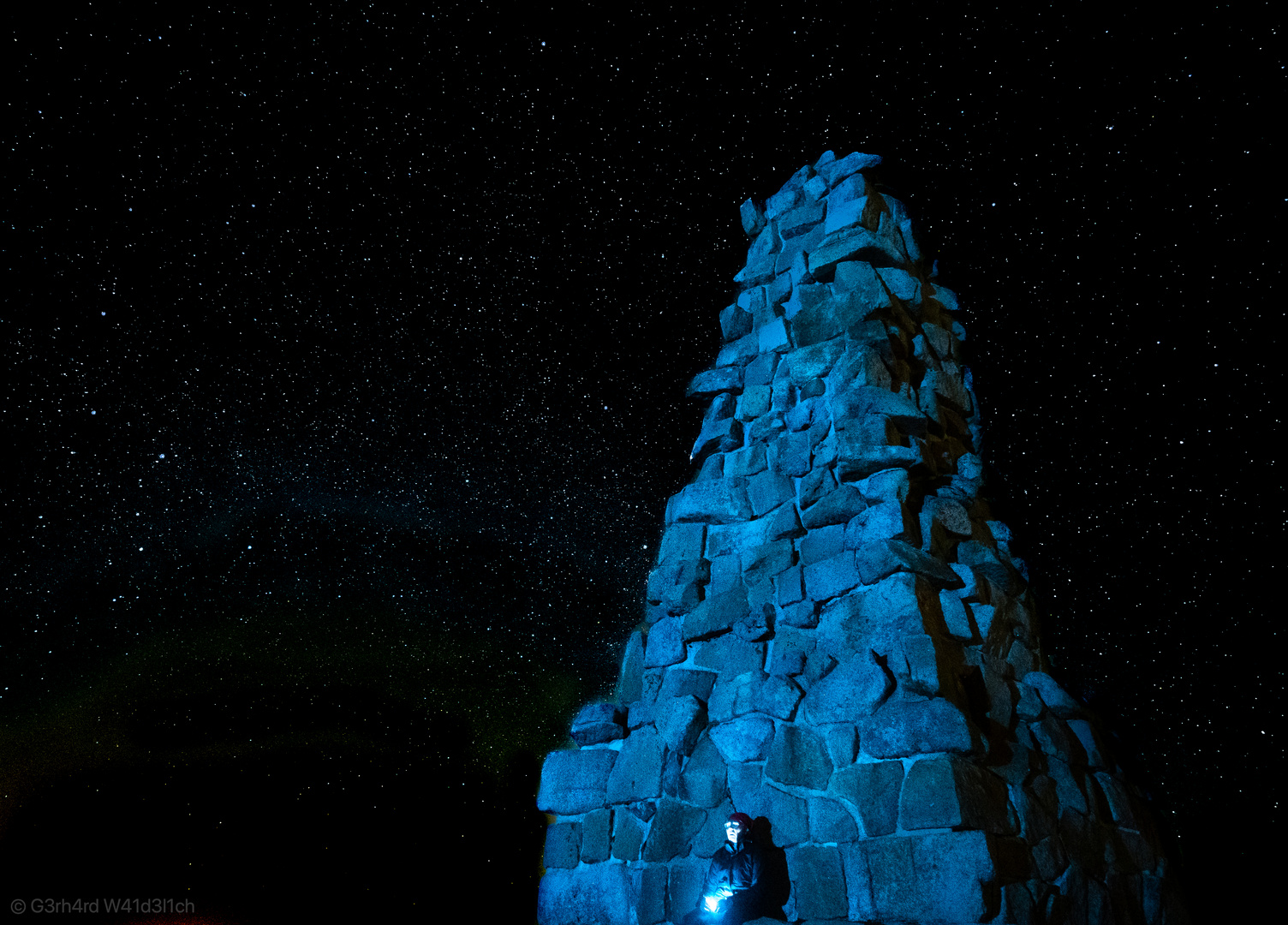 Nachts am Bismarckturm am Feldberg