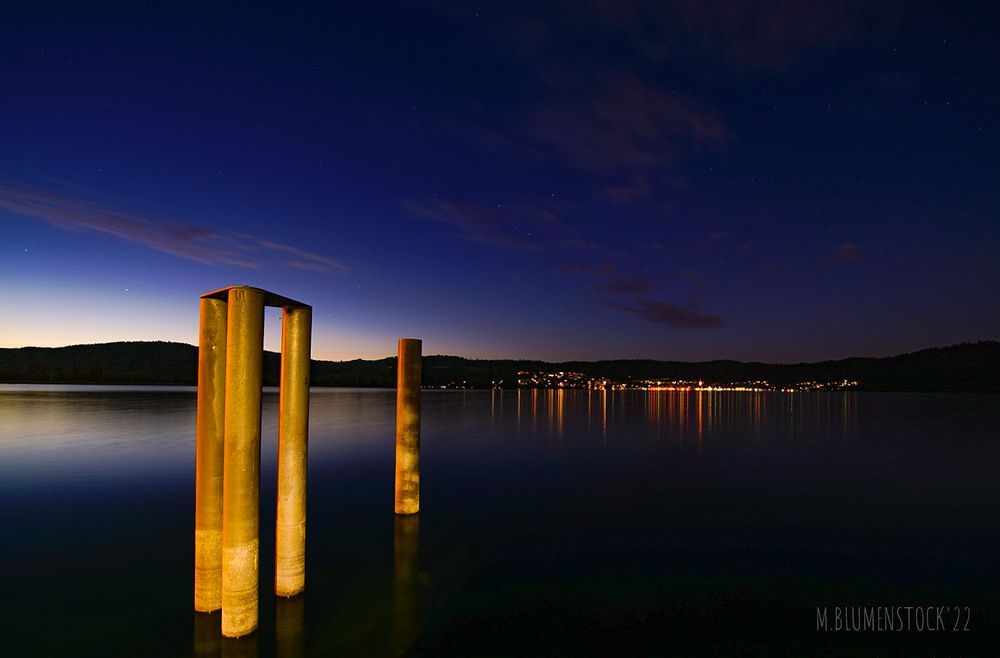 Nachts am Bodensee-Hafen Bodman