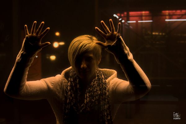 Nachts am Busbahnhof