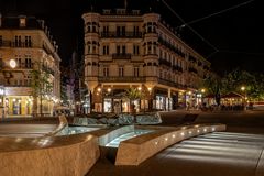 Nachts am Leopoldsplatz in Baden Baden