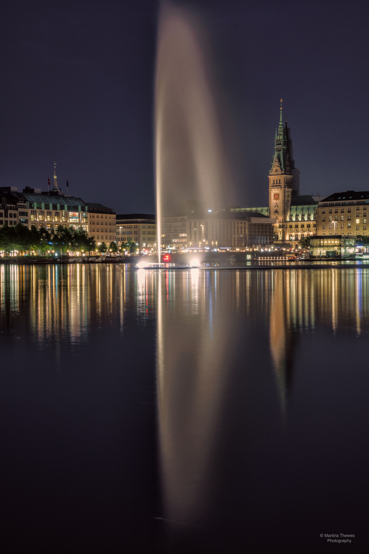 Nachts an der Binnenalster