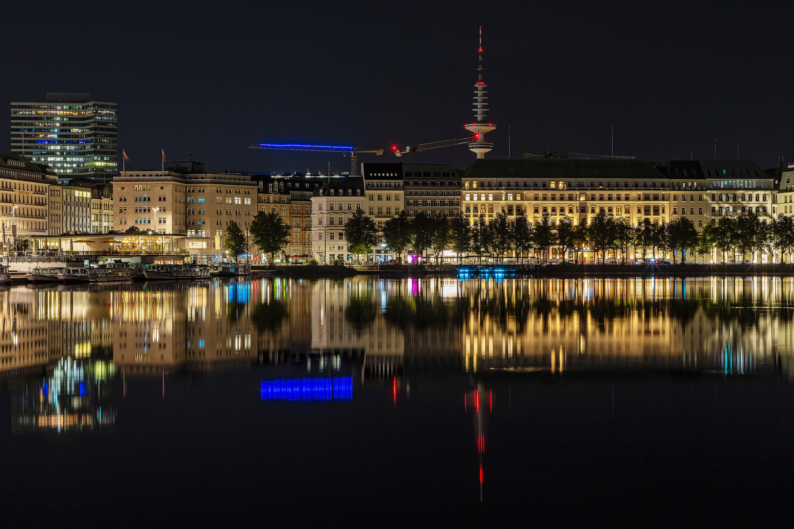 Nachts an der Binnenalster