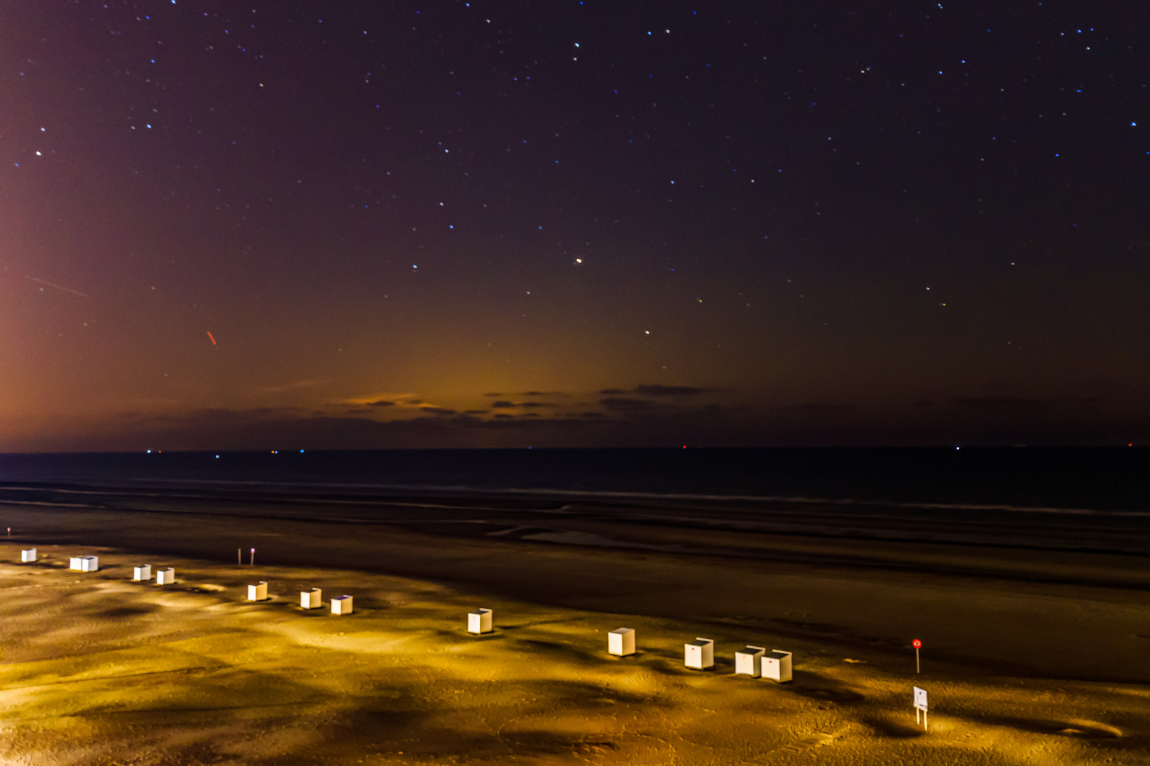 Nachts an der Nordsee