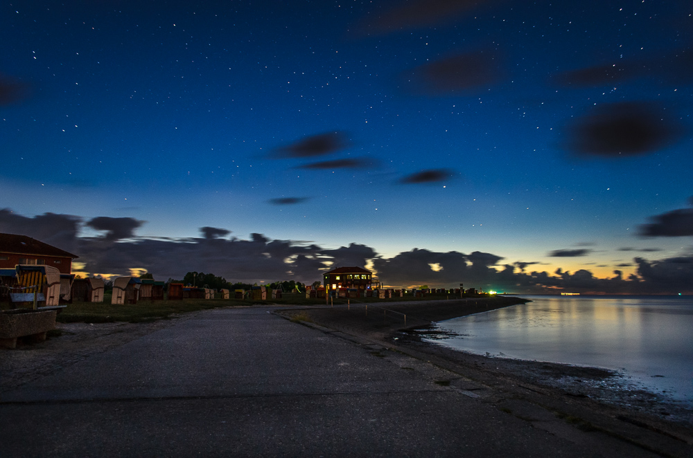 Nachts an der Nordsee