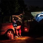 Nachts auf dem Campingplatz