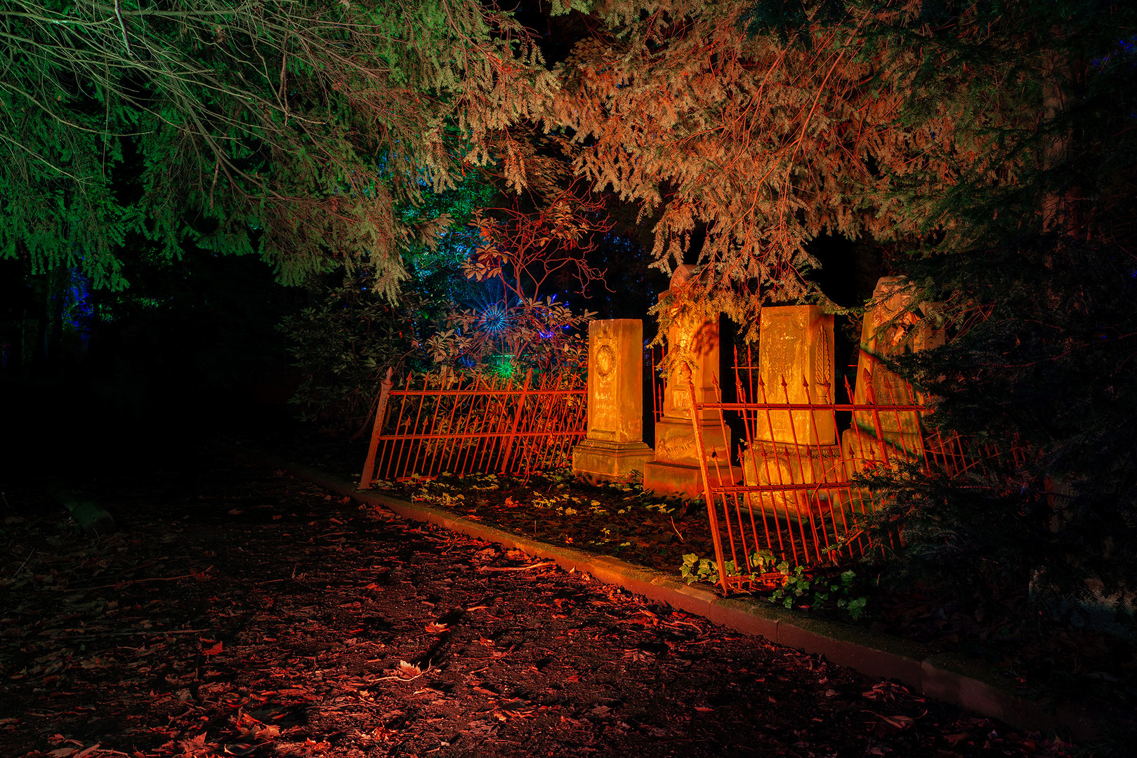 Nachts auf dem Friedhof 