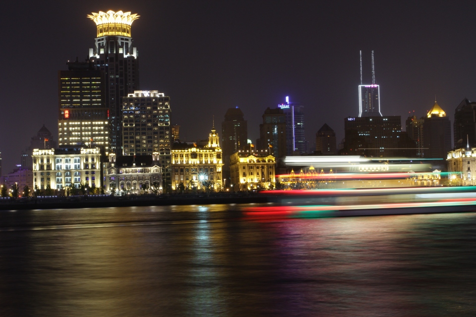 Nachts auf dem HuangPu in Shanghai