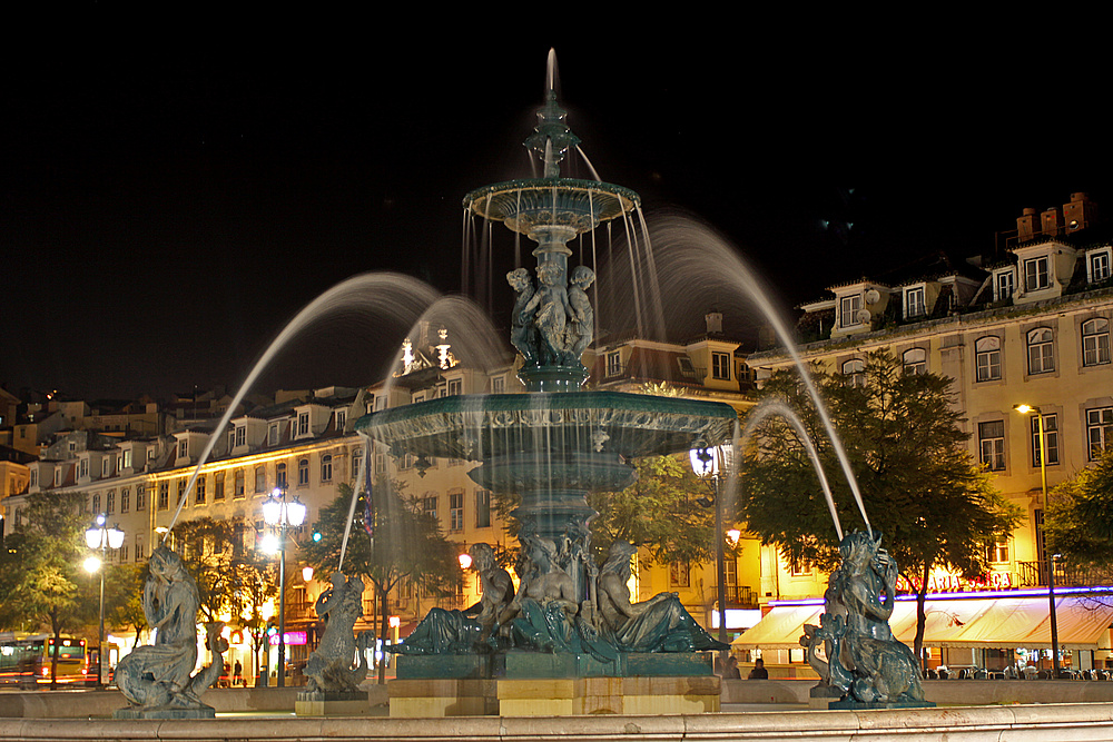 nachts auf dem rossio platz