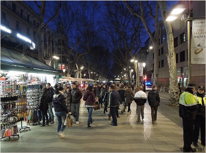 Nachts auf den Ramblas