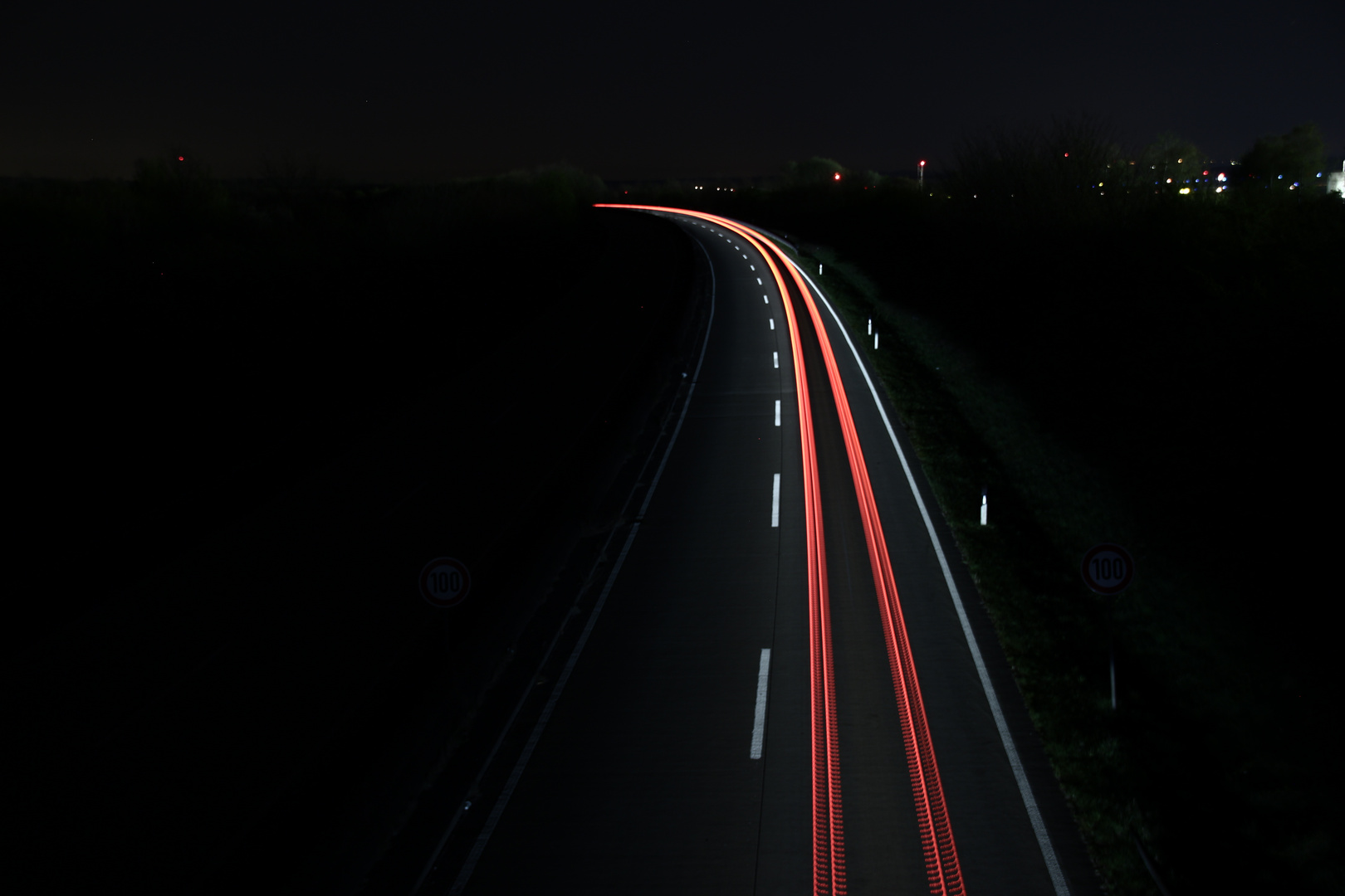 Nachts auf der A59N