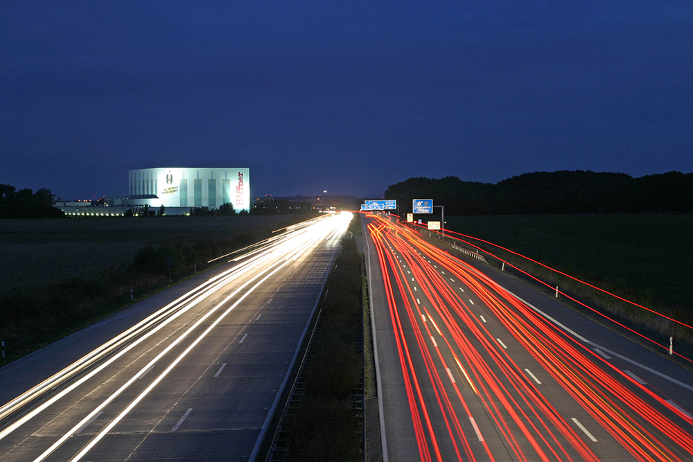 Nachts auf der A9