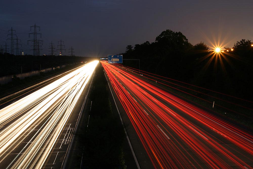 Nachts auf der Autobahn