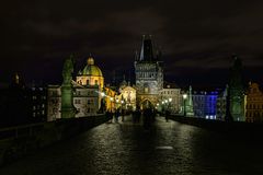 Nachts auf der Karlsbrücke