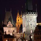 Nachts auf der Prager Karlsbrücke