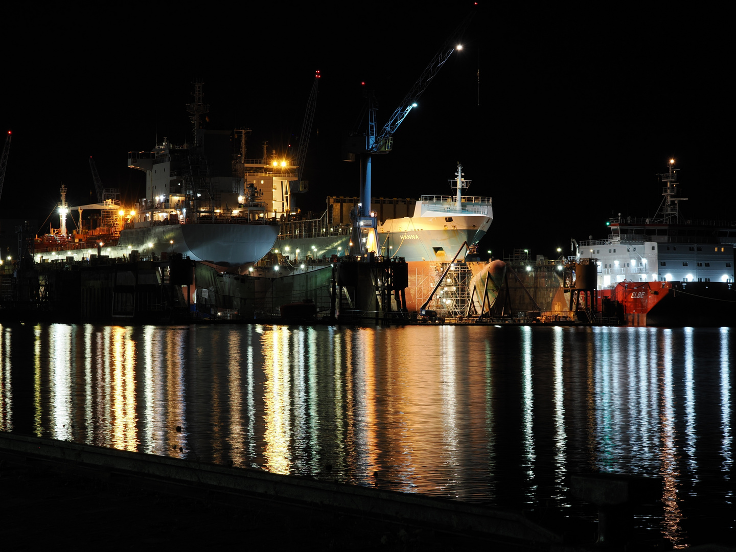 Nachts auf der Werft 2