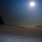 Nachts bei Vollmond und -7 Grad im Bergischen Land