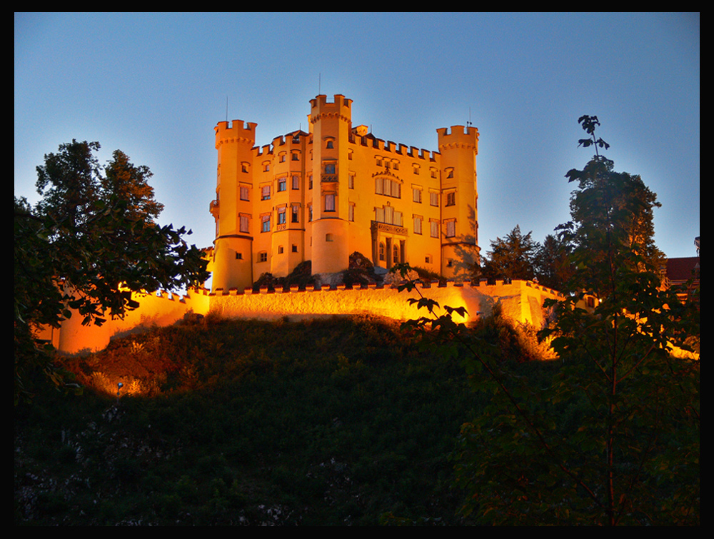 Nachts bein Schloss Hohenschwangau