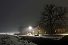 Nachts im Dorf ~ Winter - Nebel