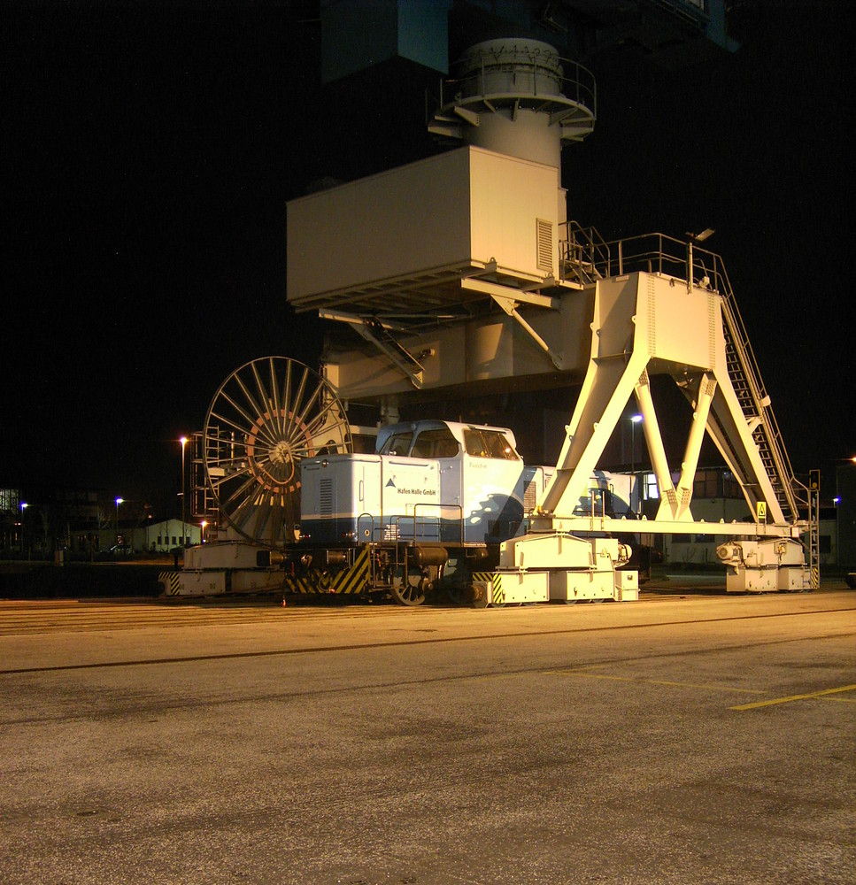 Nachts im Hafen.