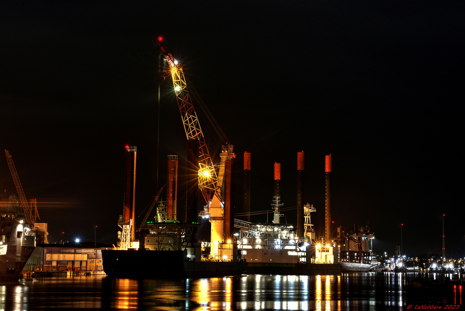 Nachts im Kaiserhafen