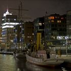 Nachts im Sandtorhafen in der Hafen City