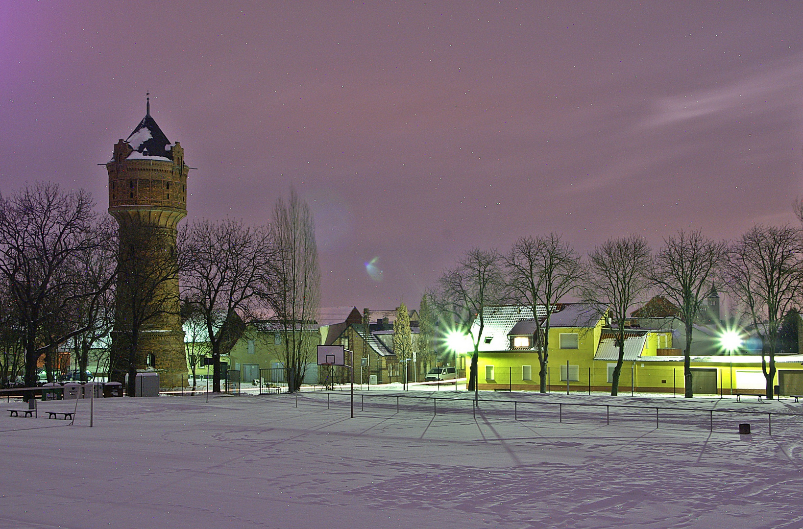 Nachts im Schnee