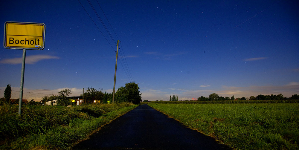 nachts in bocholt bei vollmond