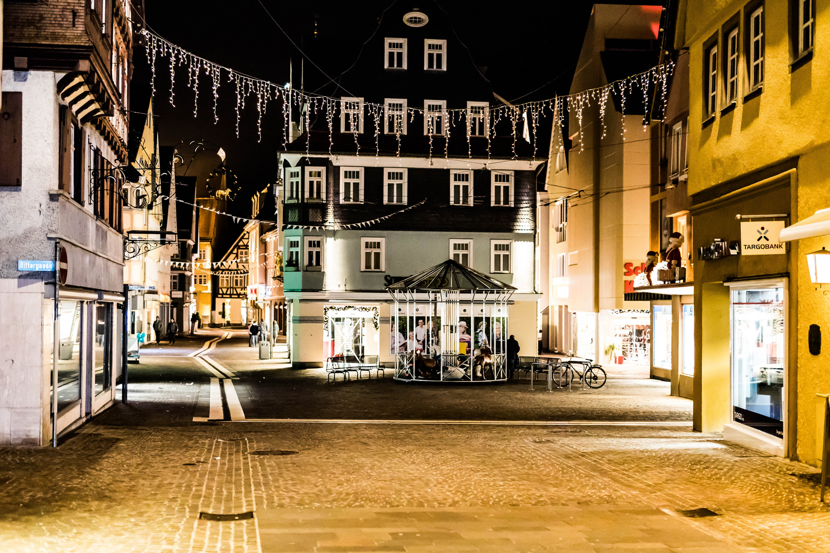 Nachts in der Fußgängerzone