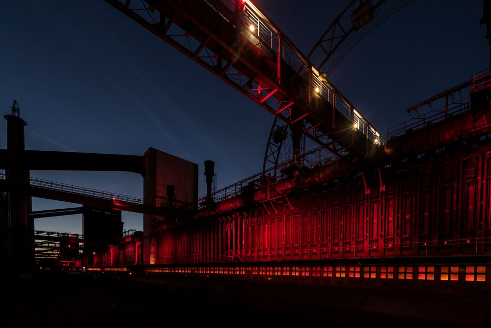 nachts in der Kokerei auf Zollverein